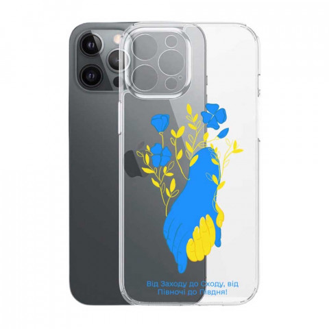 Патріотичний чохол для iPhone 13 Pro з малюнком "УкраЇна єдина" Патріотичний чохол для iPhone 13 Pro з малюнком "УкраЇна єдина"